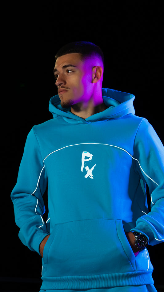 Hoodie Cyan Blue